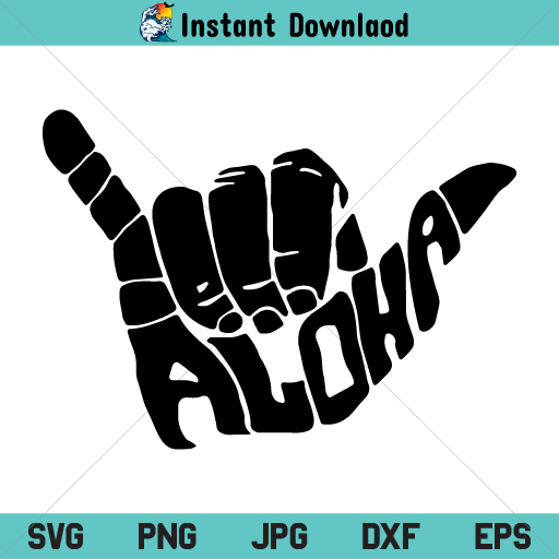 Aloha Shaka Hand SVG Cricut File