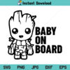 Baby Groot on Board SVG, Baby on Board Groot SVG, Baby on Board SVG, Groot SVG, PNG, DXF, Cricut, Cut File, Clipart, Silhouette