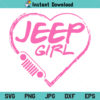 Jeep Girl SVG, Jeep Mom SVG, Jeep SVG, Jeep Girl Pink Heart SVG, PNG, Cricut, Silhouette Cut File