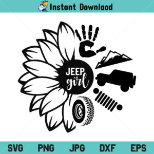 Sunflower Jeep Girl SVG, Sunflower Jeep Girl SVG File, Sunflower Jeep Girl PNG, Sunflower Jeep Girl SVG, Sunflower Jeep Girl DXF, Cricut, Cut File, Clipart, Silhouette