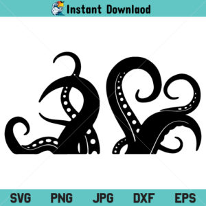 Octopus Tentacles SVG, PNG, JPG, DXF, EPS, Cricut, Cut File, Clipart, Silhouette