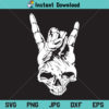 Rock Skull SVG, Rock Skull Hand SVG, Head Skull Skeleton SVG, Skull SVG, PNG, DXF, Cricut, Cut File, Clipart, Silhouette