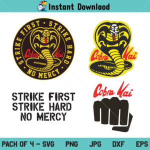 Cobra Kai SVG Bundle SVG, Cobra Kai SVG, Strike First Strike Hard No Mercy SVG, Cobra Kai Karate Kid SVG, Cobra Kai