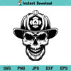 Firefighter Skull SVG, Firefighter Skull SVG File, Firefighter Skull Logo, Fire Skull Helmet, Fireman Fighting, SVG, PNG, DXF, Cricut, Cut File