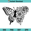 Floral Butterfly SVG File, Floral Butterfly SVG Cut File, Floral Butterfly SVG, Butterfly SVG, Butterfly Flower SVG, Flower Butterfly SVG, PNG, DXF, EPS, Cricut, Cut File