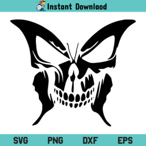 Butterfly Skull SVG, Butterfly Skull SVG File, Butterfly Skull SVG Design, Skull Butterfly SVG File, Butterfly SVG, Skull SVG, Butterfly Skull, SVG, PNG, DXF, Cricut, Cut File, Clipart