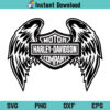 Harley Davidson Wings SVG, Harley Davidson Wings SVG File, Wings Harley Davidson SVG, Harley Davidson SVG, Harley Davidson Motorcycle Logo SVG, Wings SVG, PNG, DXF, Cricut, Cut File, Clipart