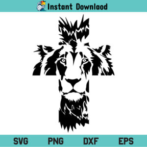 Lion Of Judah SVG, Lion Of Judah SVG File, Lion Cross SVG, Lion Cross SVG File, Lion SVG, Cross SVG, Judah SVG, Lion Of Judah, Lion Cross, SVG, PNG, DXF, Cricut, Cut File