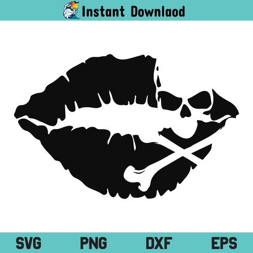 Lips With Skull SVG, Lips With Skull SVG File, Lips With Skull SVG Design, Skull Lips SVG, Poisoned Kisses SVG, Lips With Skull, SVG, PNG, Cricut, Cut File