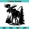 Moose SVG, Moose SVG File, Moose SVG Design, Moose Head SVG, Moose Head SVG File, Moose Head, Moose, SVG, PNG, DXF, Cricut, Cut File, Clipart, Silhouette