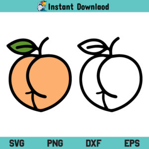 Peach Ass SVG, Peach Ass SVG File, Peach Ass SVG Design, Peach Butt SVG, Peach Butt SVG File, Peach Butt SVG Design, Peach Ass, Peach Butt, SVG, PNG, DXF, Cricut, Cut File