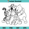 Winnie the Pooh & Friends SVG, Winnie the Pooh Outline SVG, Eeyore SVG, Tigger SVG, Piglet SVG, Winnie the Pooh SVG, PNG, DXF, Cricut, Cut File