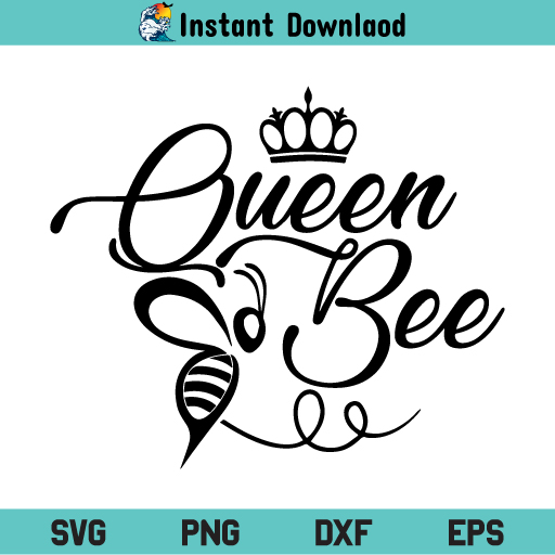 Queen Bee SVG, Queen Bee SVG File, Queen Bee SVG Design, Queen SVG, Bee ...