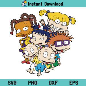 Susie Dil Tommy Angelica Chuckie Kimi Rugrats SVG, Rugrats SVG, Rugrats Family SVG, Susie and Dil and Tommy and Angelica and Chuckie and Kimi Rugrats SVG, PNG, DXF, Cricut, Cut File