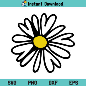 Daisy SVG, Daisy Flower SVG, Simple Daisy SVG, Flower SVG, Daisy SVG Cut File, Simple Daisy, Daisy, SVG, PNG, DXF, Cricut, Cut File