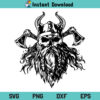 Viking Skull With Axes SVG, Viking Skull With Axes SVG Cut File, Viking SVG, Skull SVG, Axe SVG, Viking Skull With Axes, SVG, PNG, DXF, Cricut, Cut File