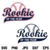 Rookie of the Year SVG, Baseball Rookie, SVG, Rookie Baseball SVG, First Birthday Rookie of the Year SVG, Baseball SVG, PNG, DXF