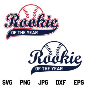 Rookie of the Year SVG, Baseball Rookie, SVG, Rookie Baseball SVG, First Birthday Rookie of the Year SVG, Baseball SVG, PNG, DXF