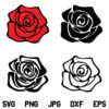 Red Rose Flower SVG, Rose SVG, Red Rose SVG Bundle, Rose Flower SVG File, Red, SVG, PNG, DXF, Cricut, Cut File
