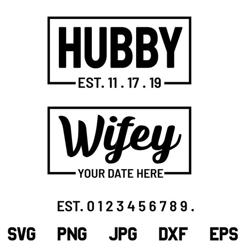 Wifey Quotes Svg Hubby Wifey Svg Wifey Dxf Husband Wife Svg Wifey Svg File Wifey Png Hubby Wifey