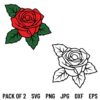Rose SVG, Rose Bundle SVG, Rose Flower SVG, Flower SVG, Rose, SVG, PNG, DXF, Cricut, Cut File