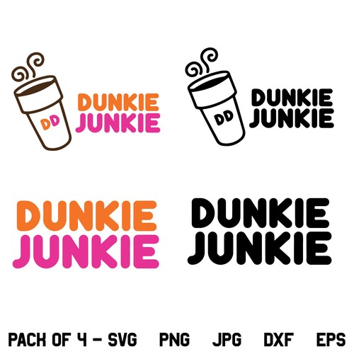 Dunkie Junkie SVG, Dunkie Junkie SVG Bundle, Dunkin Donuts SVG, Donuts SVG, Coffee SVG, Doughnuts SVG, Dunkie Junkie, SVG, PNG, DXF, Cricut, Cut File