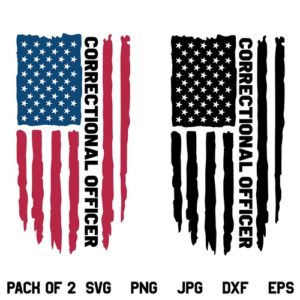 Correctional Officer US Flag SVG, Correctional Officer Flag SVG, Correctional Officer SVG, USA Distressed Flag SVG, American Flag SVG, Flag SVG, PNG, DXF, Cricut, Cut File