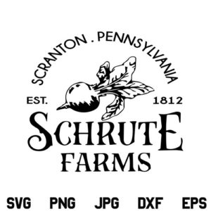 Schrute Farms Scranton Pennsylvania SVG, Schrute Farms SVG, Schrute Farms The Office SVG, PNG, DXF Cricut, Cut File