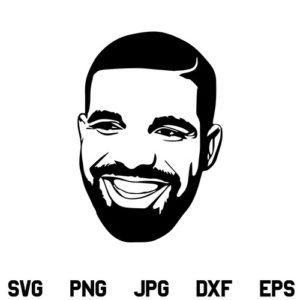 Drake SVG, Drake SVG File, Drake Face SVG, Drake Smile SVG, Drake, SVG, PNG, DXF, Cricut, Cut File