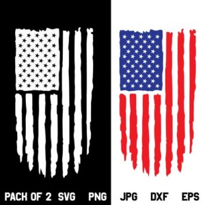 American Flag Silhouette, US Flag Silhouette, Distressed Flag SVG, USA Flag SVG, American Flag SVG, 4th July Independence SVG, Fourth of July SVG, PNG, DXF, Cricut, Cut File