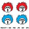 Thing 1 Thing 2 SVG, Thing 1 SVG, Thing 2 SVG, Dr Seuss SVG, Thing 1 and 2 SVG, PNG, DXF, Cricut, Cut File