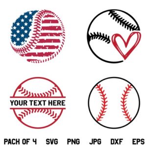 Baseball US Flag SVG, Baseball American Flag SVG, Baseball SVG, Baseball Heart SVG, Mom SVG, Softball SVG, Baseball Split Monogram SVG, PNG, DXF, Cricut, Cut File