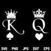 King of Spades SVG, Queen of Hearts SVG, Playing Card King Queen SVG, Couples Shirt SVG, King of Spades, Queen of Hearts, Playing Cards, SVG, PNG, DXF, Cricut, Cut File