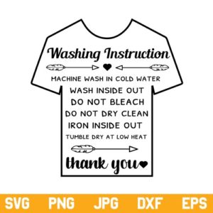 Washing Instructions SVG, T-Shirt Care Cards SVG, Shirt Care SVG, Care Instructions Card SVG, Care Card Instruction SVG, Washing Care Instruction SVG, PNG, DXF, Cricut, Cut File