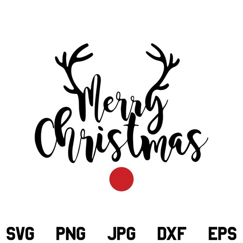 Christmas Reindeer SVG, Merry Christmas Reindeer SVG, Merry Christmas SVG, Reindeer SVG, Merry Christmas Shirt SVG, PNG, DXF, Cricut, Cut File