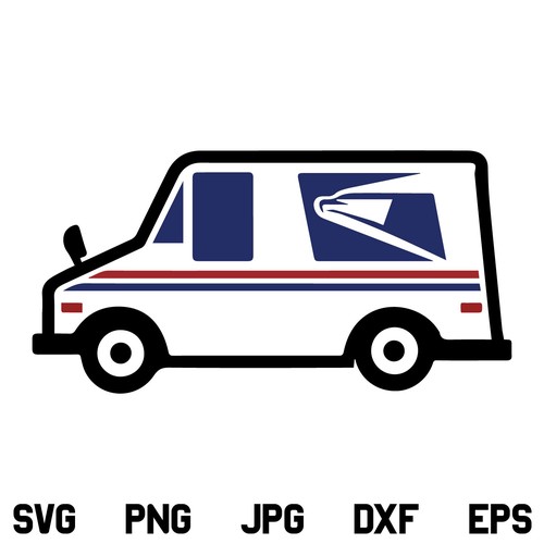 Mail Truck SVG, Postal Truck SVG, Delivery Truck SVG, Post Office SVG, Postal Worker SVG, Truck SVG, Usps Truck SVG, PNG, DXF, Cricut, Cut File