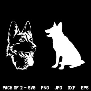 German Shepherd SVG, German Shepherd Dog SVG, German Shepherd SVG File, PNG, DXF, Cricut, Cut File, Clipart, Silhouette