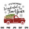 It's The Most Wonderful Time Christmas Truck SVG, It's The Most Wonderful Time SVG, Christmas Truck Tree SVG, Red Vintage Truck SVG, Christmas Time Of Year SVG, Christmas Shirt, It's The Most Wonderful Time Of The Year SVG, Christmas SVG, PNG, DXF, Cricut, Cut File