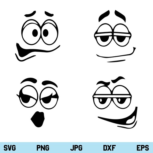 M and M Faces SVG, M&M SVG, MandM Faces SVG, MM Face SVG, M and M Faces SVG Bundle, M and M's SVG File, SVG, PNG, DXF, Cricut, Cut File