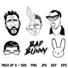 Bad Bunny SVG Bundle, Bad Bunny SVG, El Conejo Malo SVG, Bad Bunny Logo SVG, PNG, DXF, Cricut, Cut File, Clipart