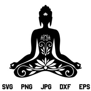 Yoga Buddha SVG, Yoga SVG, Buddha SVG, Yoga Meditation SVG, Yoga Meditation SVG, Yoga Practice SVG, Yoga Pose SVG, PNG, DXF, Cricut, Cut File