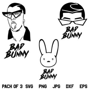 Bad Bunny SVG, Bad Bunny SVG File, El Conejo Malo SVG, Bad Bunny SVG Bundle, Bad Bunny Logo SVG, PNG, DXF, Cricut, Cut File