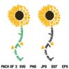 You Are My Sunshine Sunflower Hearts SVG, You Are My Sunshine Sunflower with Hearts SVG, Sunflower SVG, Hearts SVG, Quotes SVG, PNG, DXF, Cricut, Cut File, Clipart