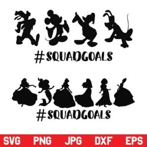 Disney Squad Goals SVG, Squad Goals SVG Bundle, Princess Squad Goals SVG, Mickey SVG, Disney Princess SVG, PNG, DXF, Cricut, Cut File