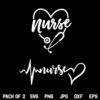 Nurse SVG, Nursing SVG, Nurse Life SVG, Nursing Quote SVG, Stethoscope SVG, Heart Stethoscope SVG, Nurse, SVG, PNG