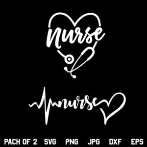 Nurse SVG, Nursing SVG, Nurse Life SVG, Nursing Quote SVG, Stethoscope SVG, Heart Stethoscope SVG, Nurse, SVG, PNG