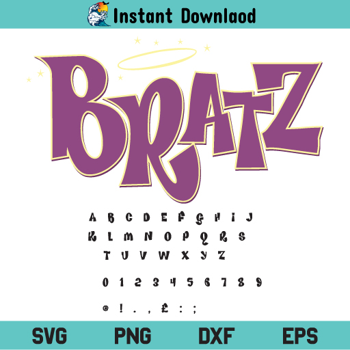 Bratz Letters SVG, Bratz Alphabet SVG, Bratz SVG, Bratz Font SVG Bundle, Bratz