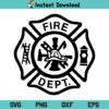 Fire Department Logo SVG, Fire Department SVG, Firefighter SVG, Fireman SVG, Fire Dept SVG