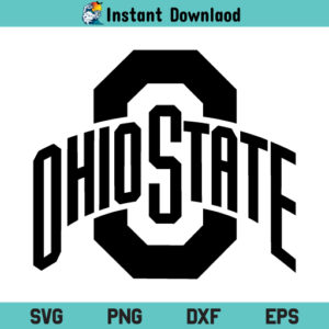 Ohio State BW Logo SVG, Ohio State Buckeyes Black White SVG, Ohio State Logo SVG, Football SVG