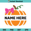 Pumpkin Girl Monogram SVG, Girl Pumpkin SVG, Split Monogram SVG, Halloween SVG, Pumpkin With Bow SVG, Baby Girl Bow Pumpkin SVG, PNG, DXF, Cricut, Cut File, Clipart